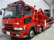 道路啓開用重機及び搬送車TC12・6・8・9本部配備（画像は6本部TC1）