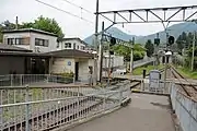 構内踏切（2020年6月）
