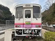 日之影温泉駅に保存されているTR-105