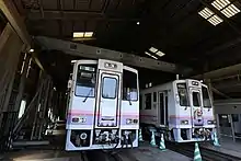 高千穂駅跡に保存されているTR-202とTR-101