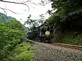 平渓線を走る動態保存されたCK124号機