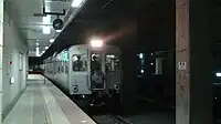 南港駅に入る復活運転の光華号