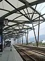 完成した冬山駅高架ホーム（2008年8月）