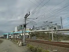 縦貫線中洲駅南方分岐点の立体交差