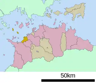 多度津町位置図