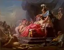 「プリアモスの足元にヘクトールの死体を示すアキレウス」(ローマ賞応募作:1769)