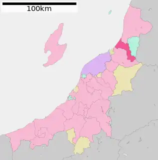 胎内市位置図