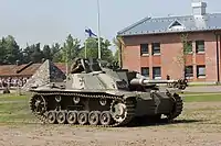 フィンランド軍の使用したIII号突撃砲G型 Ps 531-18号車この車両は戦後にレストアされた動態保存車である。（2014年7月の撮影）
