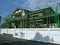 整備中の関山旧駅舎