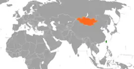 ROCとMNGの位置を示した地図