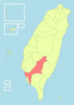 高雄県の位置