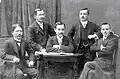 ベルリン大学留学中の武内大造, 1910年頃 (左から二人目, 左は斎藤斐章,中央は中島半次郎)