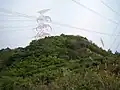 登山路南方から見た高岳頂上部