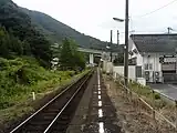 ホーム（2011年8月、奥は北宇和島方面）