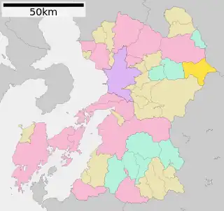 高森町 (熊本県)位置図