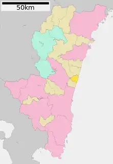 高鍋町位置図