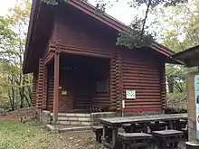 現在の鷹ノ巣山避難小屋の写真