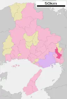 宝塚市位置図
