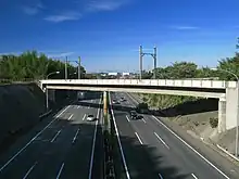 撤去前の高坂構外側線の橋梁(葛袋3号橋)