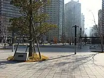 公園北側の出入り口（西方）付近