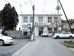 町役場。現在は栗原市高清水総合支所(2007年3月)