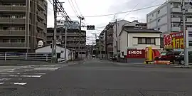 高取飯倉線(荒江三丁目交差点付近)