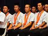 左から横尾俊建、吉永健太朗、鈴木貴弘、髙山俊(2011年8月撮影)