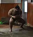 稽古場の高安関(2014年1月2日撮影)
