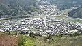 三の丸からの眺望/竹田駅周辺が寺町で城下町にあたる