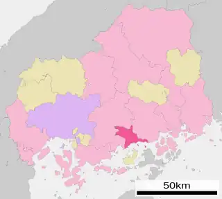 竹原市位置図