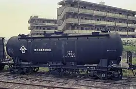国鉄タキ7150形、コタキ7150（廃車後）1987年5月5日、昼飯駅