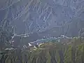 滝沢ダムと二瀬ダム（奥側）を空撮