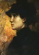 帽子をかぶった婦人像(1884)