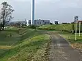 左岸 多摩川中央公園と京浜河川事務所多摩川上流出張所