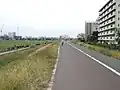 左岸 多摩川緑地付近
