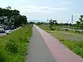 右岸 浅川サイクリングロードを経由して迂回