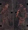 宮殿部正面扉（神将図）
