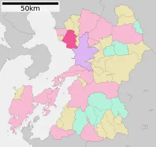 玉名市位置図