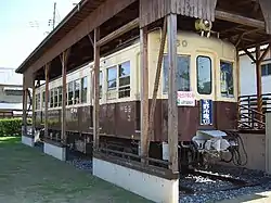 保存された750形760号(すこやかセンター 2010年10月17日)
