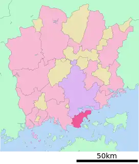 玉野市位置図