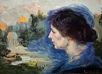 横顔の女性