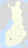 タンペレの位置の位置図