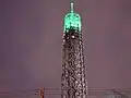 夜のライトアップ（緑色　→「翌日昼は曇り」）