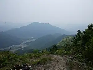 西脇市白山から望む丹波高地