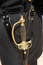 フロッグのアップ（エコール・ポリテクニークの制服）。