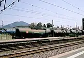 留置中のタンク車（2005年4月）
