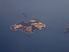男鹿島を空撮（2023年）