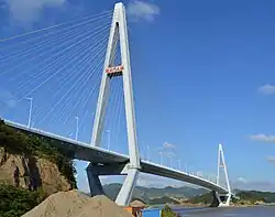 富翅島と冊子島をまたがる桃夭門大橋