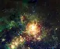 広域赤外線探査衛星で観測したタランチュラ星雲
