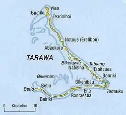 タラワの位置の位置図